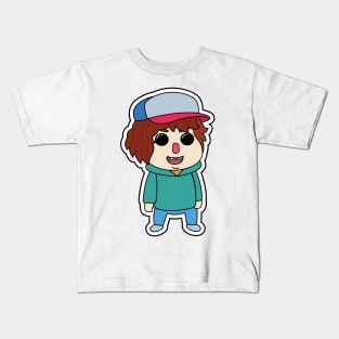 Dustin Cute Face Kids T-Shirt